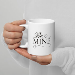 bela skodelica be mine, darilo za valentinovo
